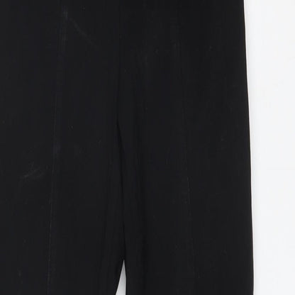 Womens UK Size 8 Peacocks Regular Fit  Black Trousers