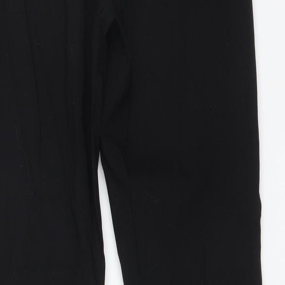 Womens UK Size 8 Peacocks Regular Fit  Black Trousers