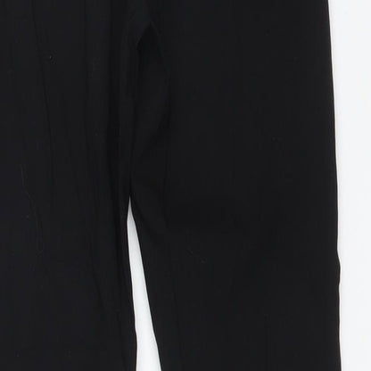 Womens UK Size 8 Peacocks Regular Fit  Black Trousers