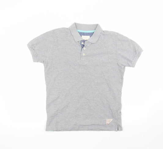 B.C.LDN Mens Grey  Cotton  Polo Size S Collared