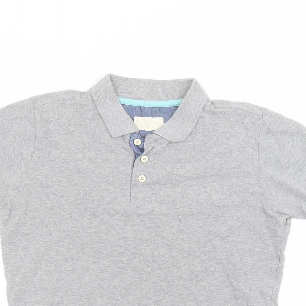 B.C.LDN Mens Grey  Cotton  Polo Size S Collared