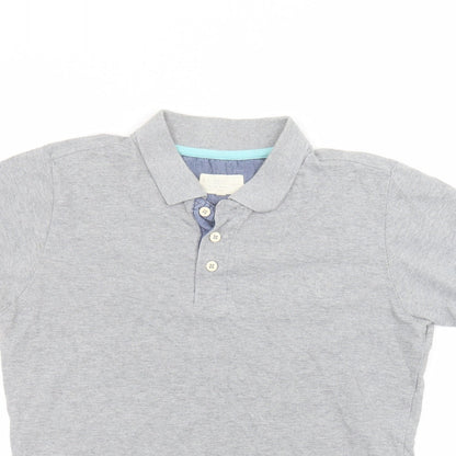 B.C.LDN Mens Grey  Cotton  Polo Size S Collared