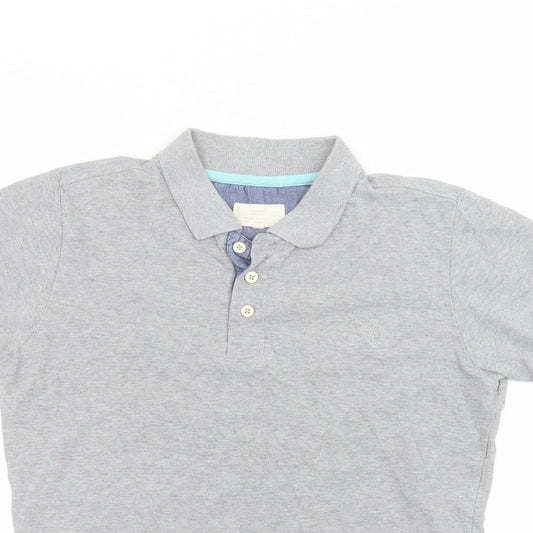B.C.LDN Mens Grey  Cotton  Polo Size S Collared