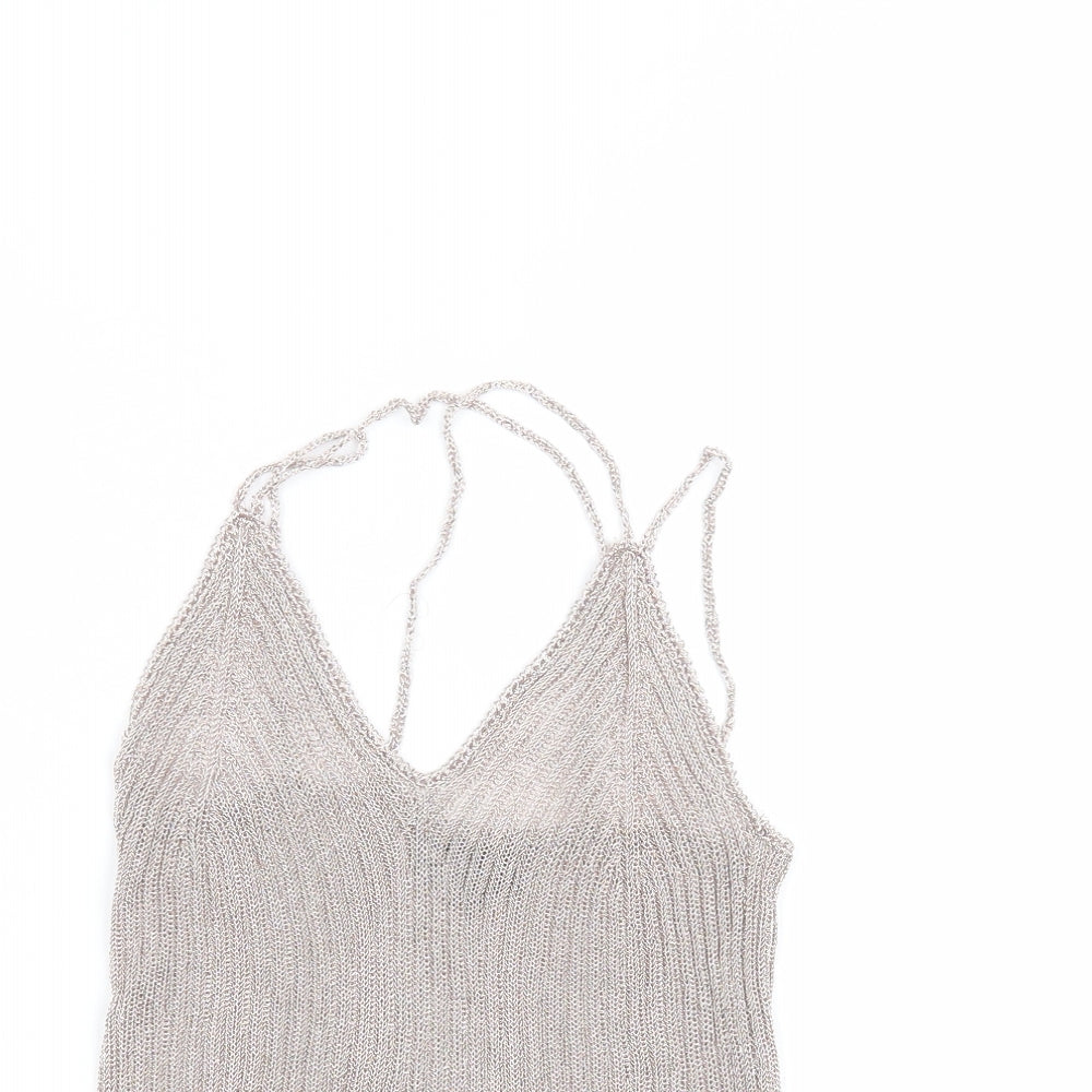 Womens UK Size 6 Topshop Pink Basic T-Shirt