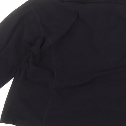 Brand and care label for Cross women’s black round neck polyester jumper, size UK 18