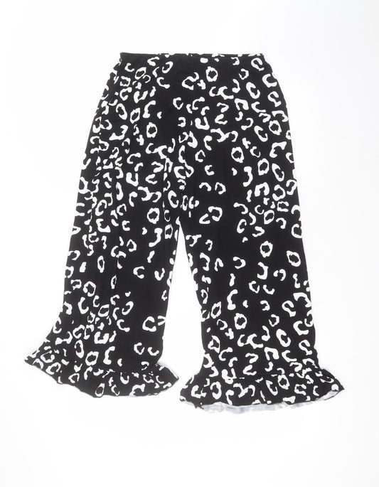 Womens UK Size 12 ASOS Regular Fit Cropped Black Trousers