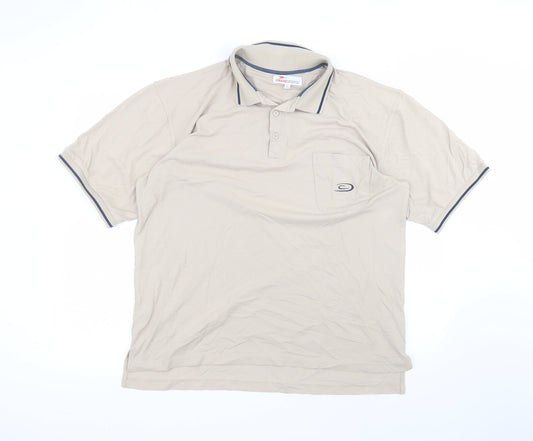 Mens UK Size L Crane Sports Polyamide Polo Shirt