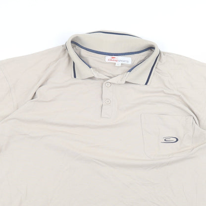 Mens UK Size L Crane Sports Polyamide Polo Shirt