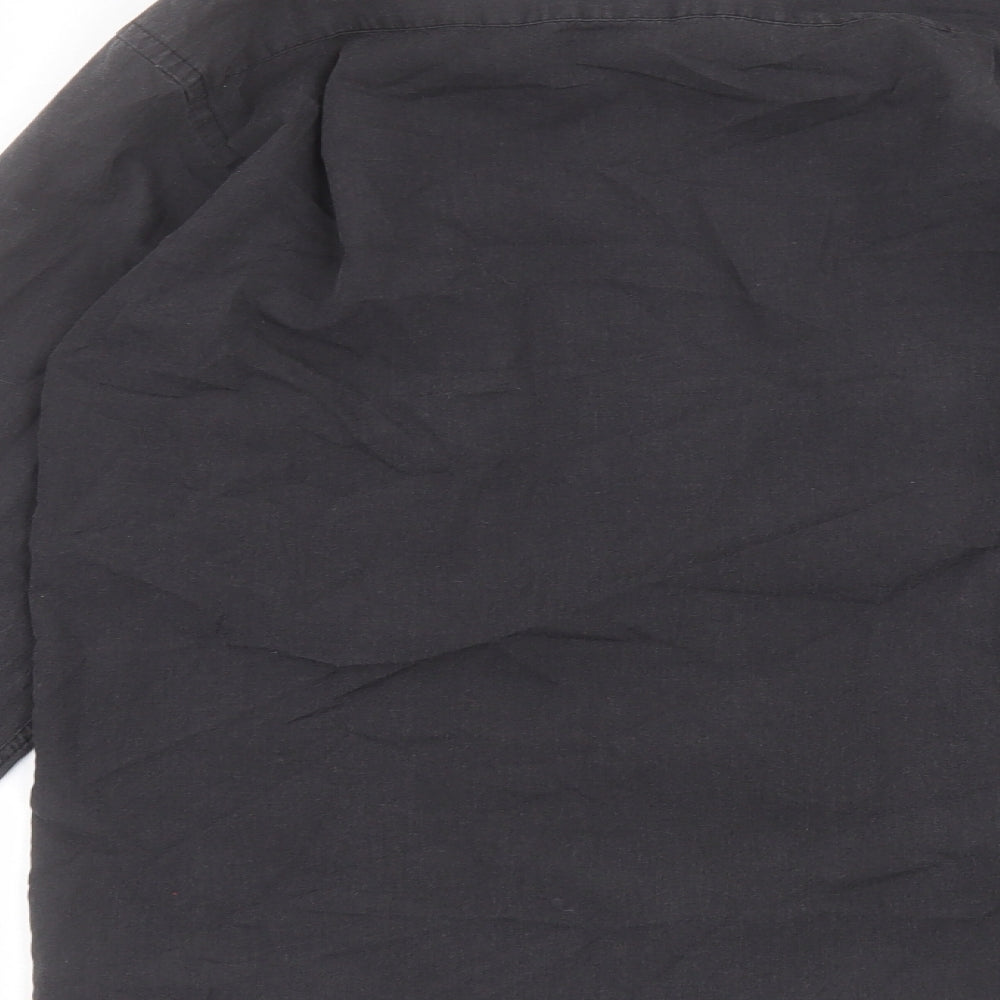 Taylor & Wright Womens Black  Polyester Basic Button-Up Size 14 Collared