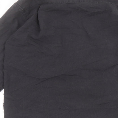 Taylor & Wright Womens Black  Polyester Basic Button-Up Size 14 Collared