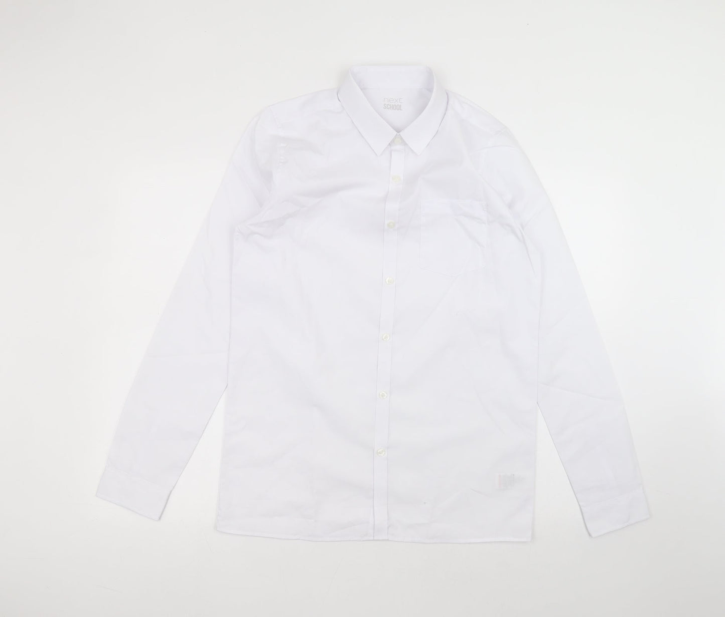 NEXT Boys White  Polyester Basic Button-Up Size 16 Years Collared