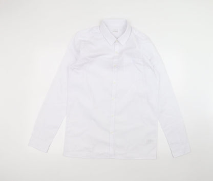NEXT Boys White  Polyester Basic Button-Up Size 16 Years Collared