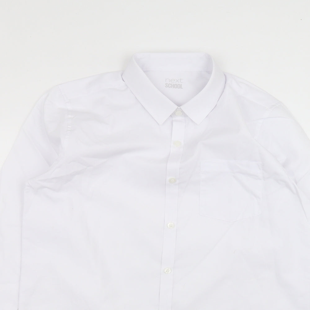 NEXT Boys White  Polyester Basic Button-Up Size 16 Years Collared
