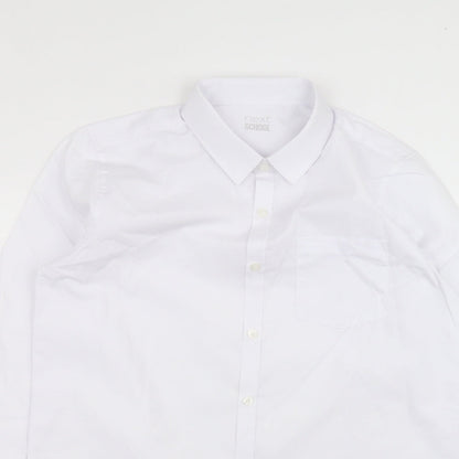 NEXT Boys White  Polyester Basic Button-Up Size 16 Years Collared