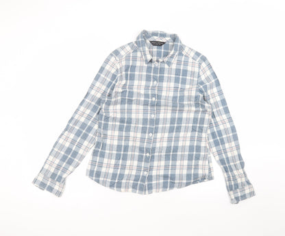 Womens UK Size 12 Dorothy Perkins Blue Basic Button-Up