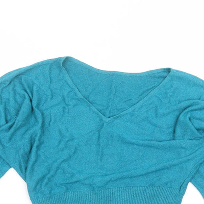 Womens UK Size 12 Preworn Blue Basic T-Shirt