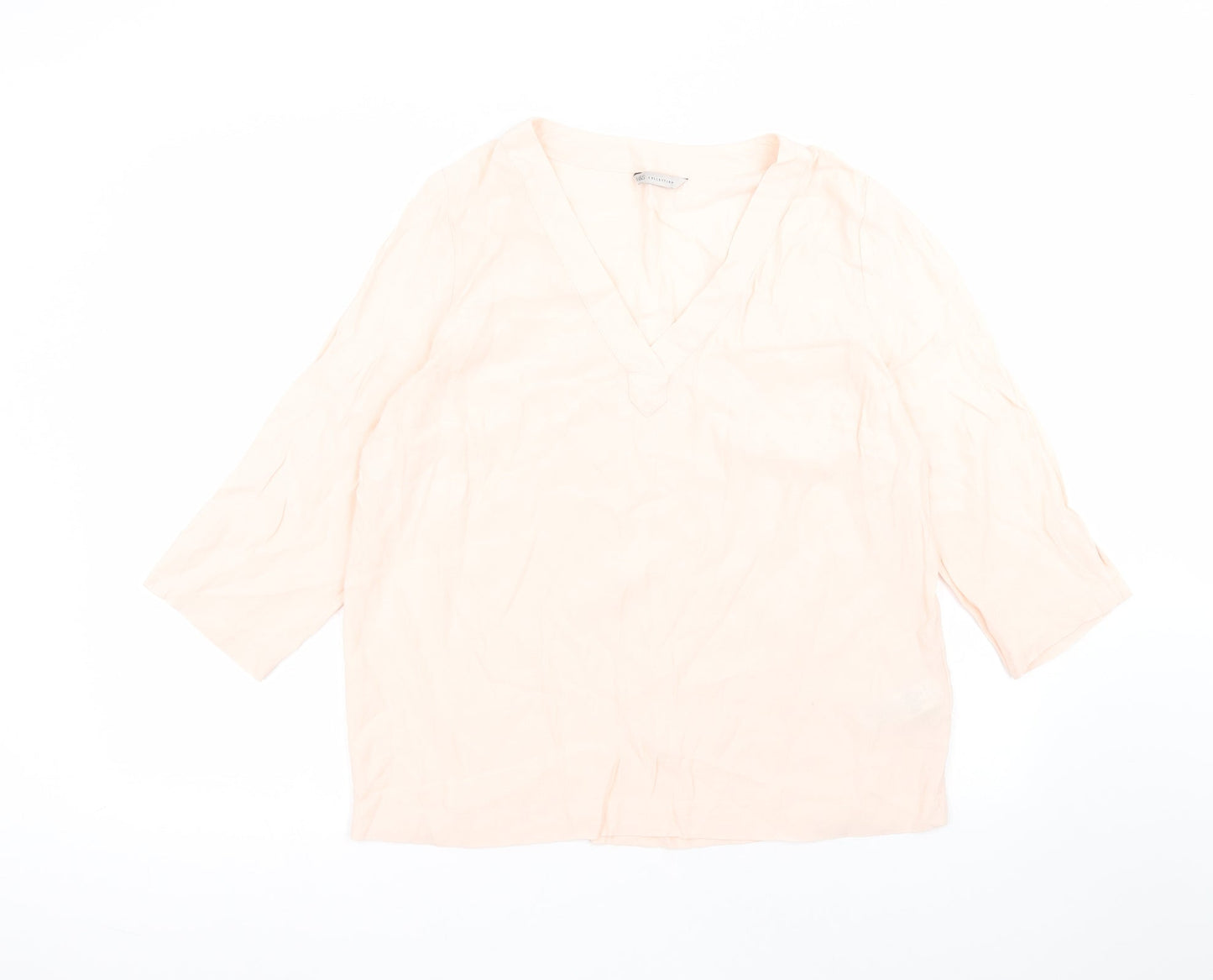 Womens UK Size 14 Marks and Spencer Pink Basic T-Shirt
