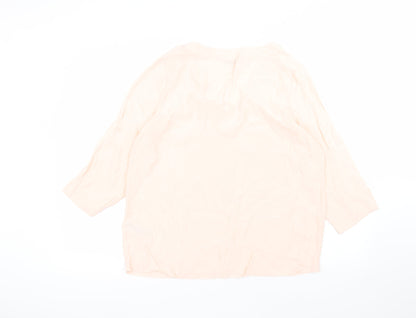 Womens UK Size 14 Marks and Spencer Pink Basic T-Shirt