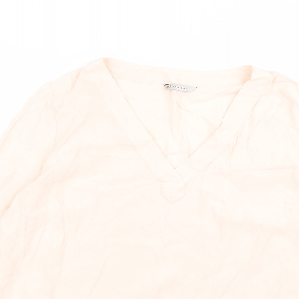 Womens UK Size 14 Marks and Spencer Pink Basic T-Shirt