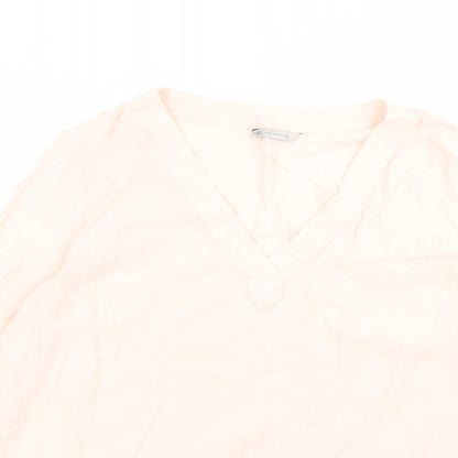 Womens UK Size 14 Marks and Spencer Pink Basic T-Shirt