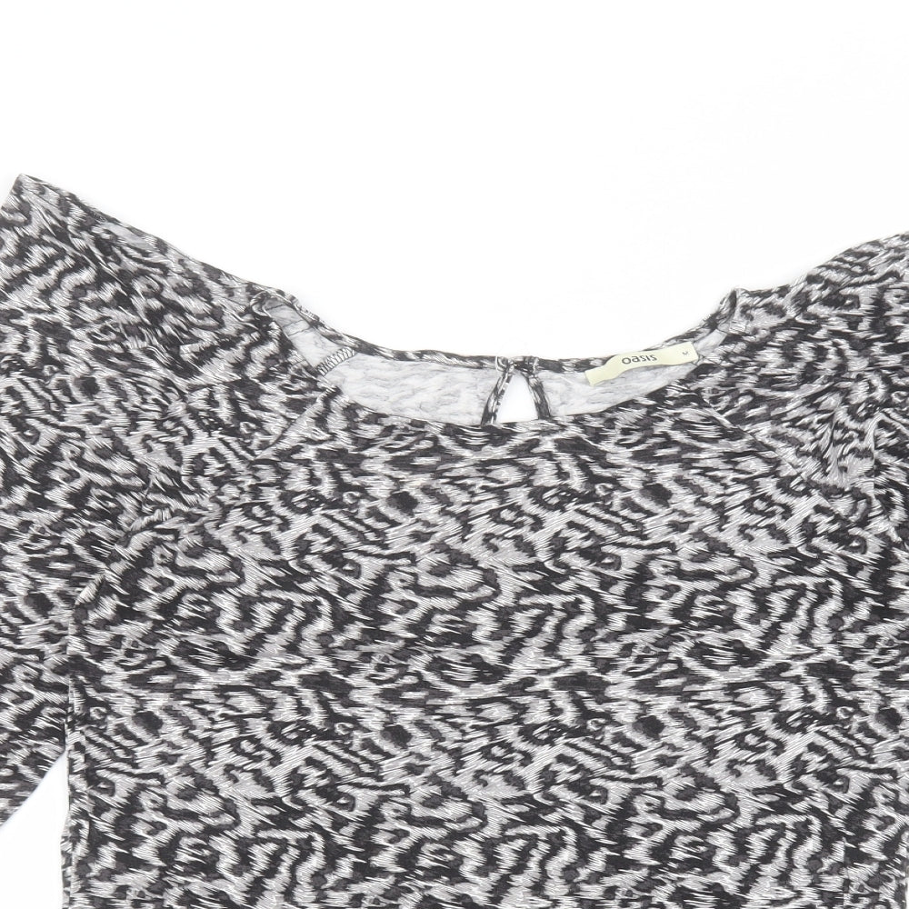 Womens UK Size M Oasis Grey Basic T-Shirt