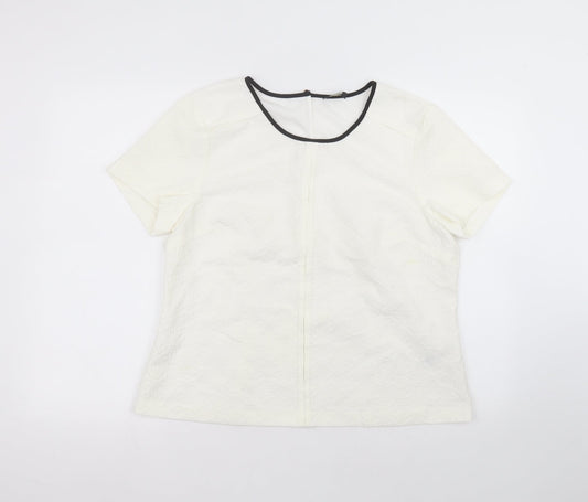 Womens UK Size 16 Oasis White Basic T-Shirt