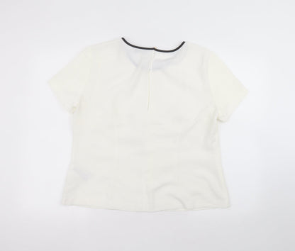 Womens UK Size 16 Oasis White Basic T-Shirt