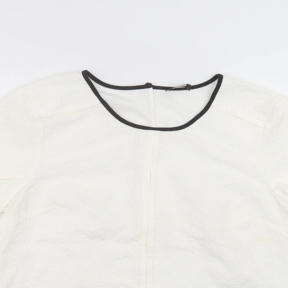 Womens UK Size 16 Oasis White Basic T-Shirt