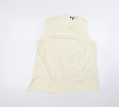 Womens UK Size 16 Warehouse Beige Basic T-Shirt