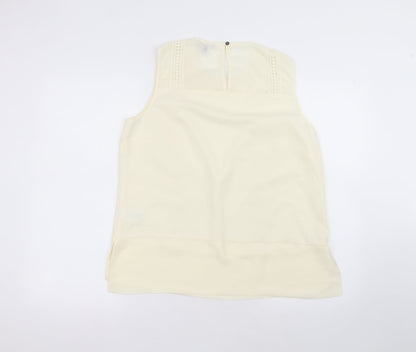 Womens UK Size 16 Warehouse Beige Basic T-Shirt