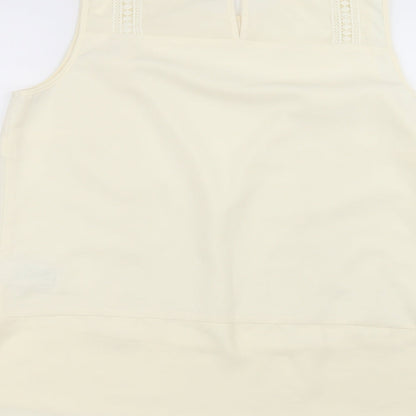 Womens UK Size 16 Warehouse Beige Basic T-Shirt