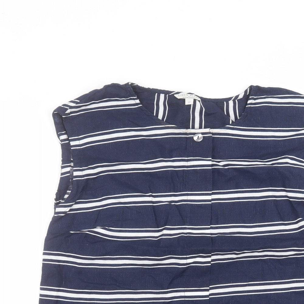 Womens UK Size M Monsoon Blue Basic T-Shirt