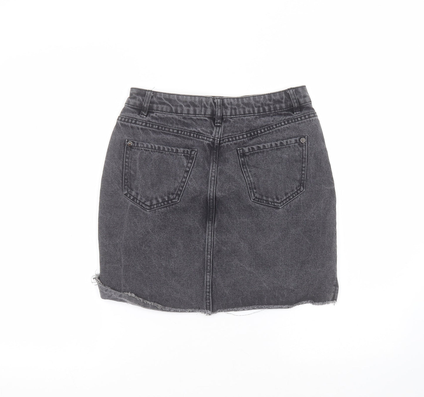 New Look Womens Black  Cotton Mini Skirt Size 8