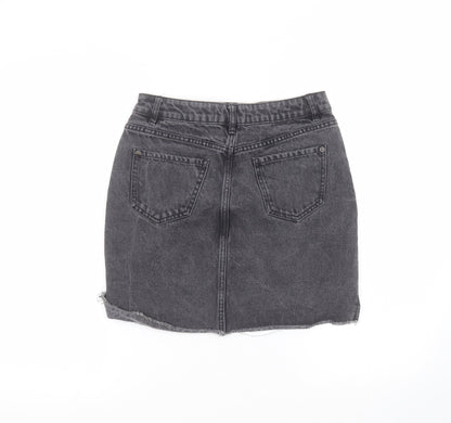 New Look Womens Black  Cotton Mini Skirt Size 8