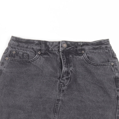 New Look Womens Black  Cotton Mini Skirt Size 8