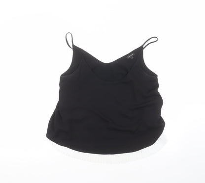 Womens UK Size 10 River Island Black Basic T-Shirt