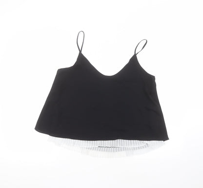 Womens UK Size 10 River Island Black Basic T-Shirt