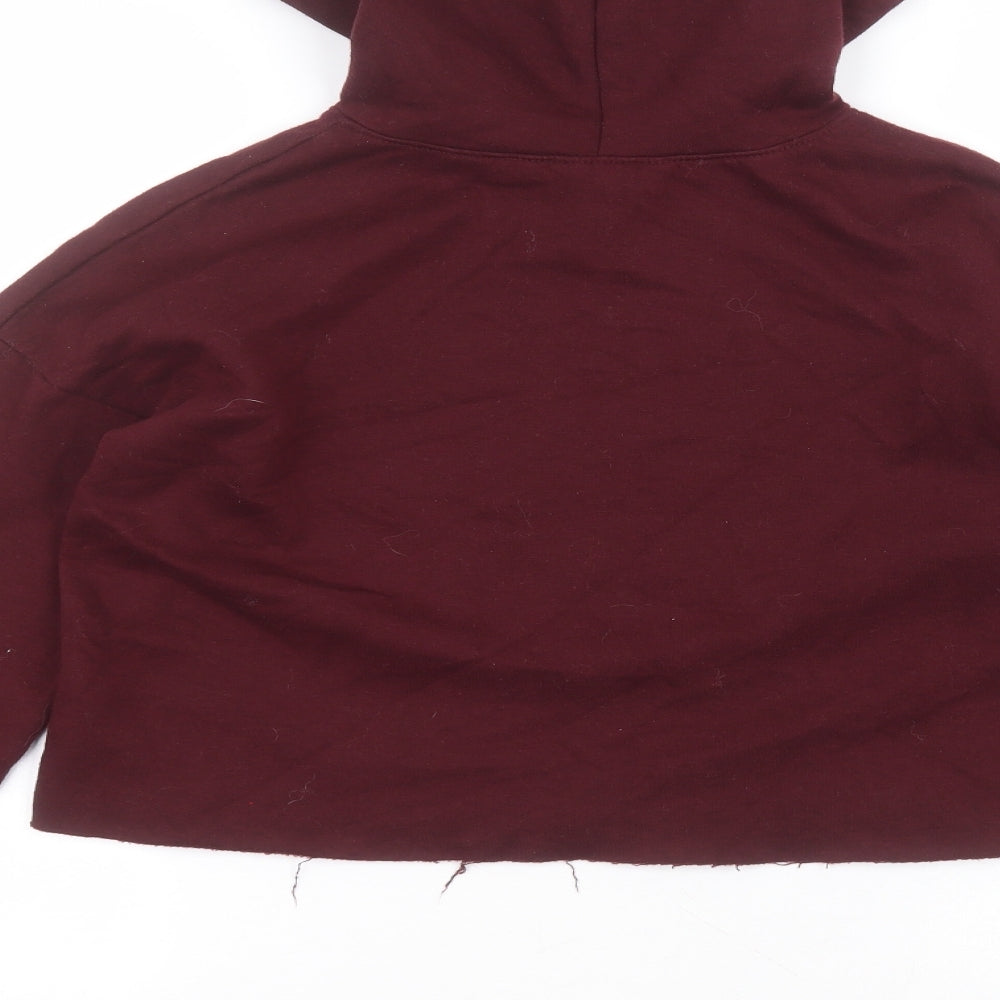 New Look Girls Red  Cotton Pullover Hoodie Size 14-15 Years