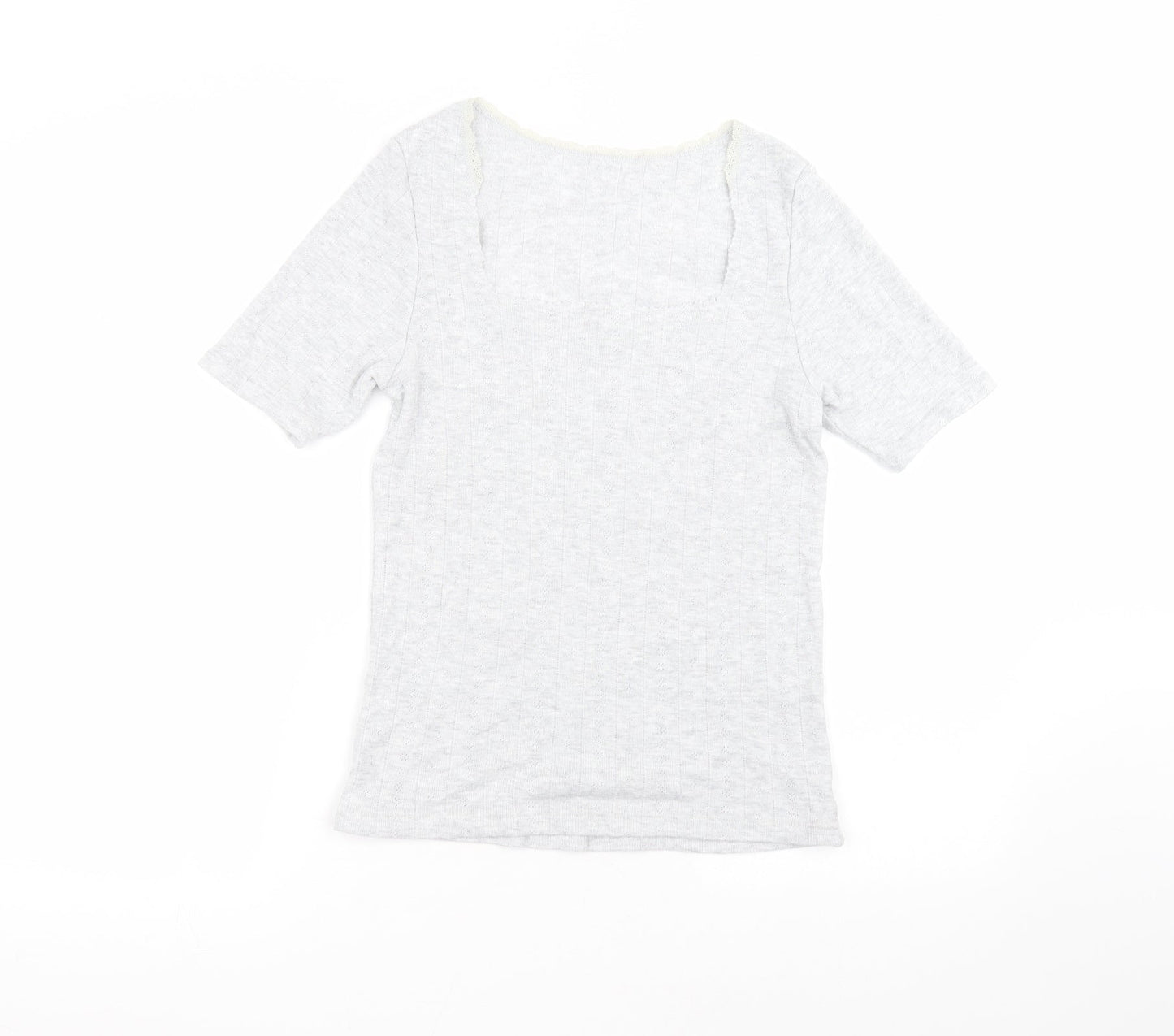 Womens UK Size 14 Marks and Spencer Grey Basic T-Shirt