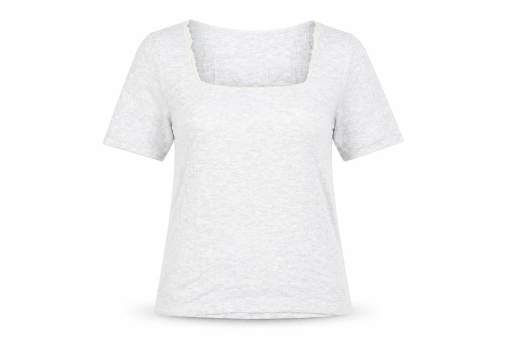 Womens UK Size 14 Marks and Spencer Grey Basic T-Shirt