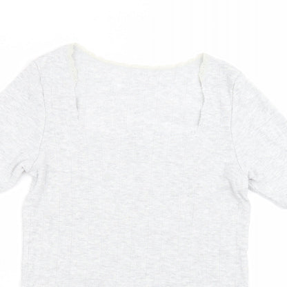 Womens UK Size 14 Marks and Spencer Grey Basic T-Shirt