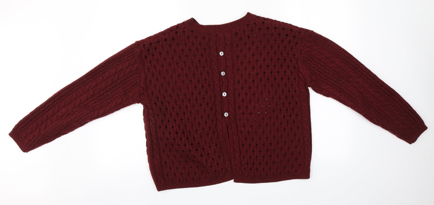 Womens UK Size 14 Marks and Spencer Red Pullover Jumper