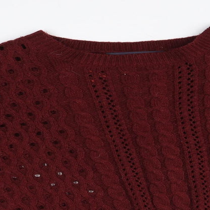 Womens UK Size 14 Marks and Spencer Red Pullover Jumper
