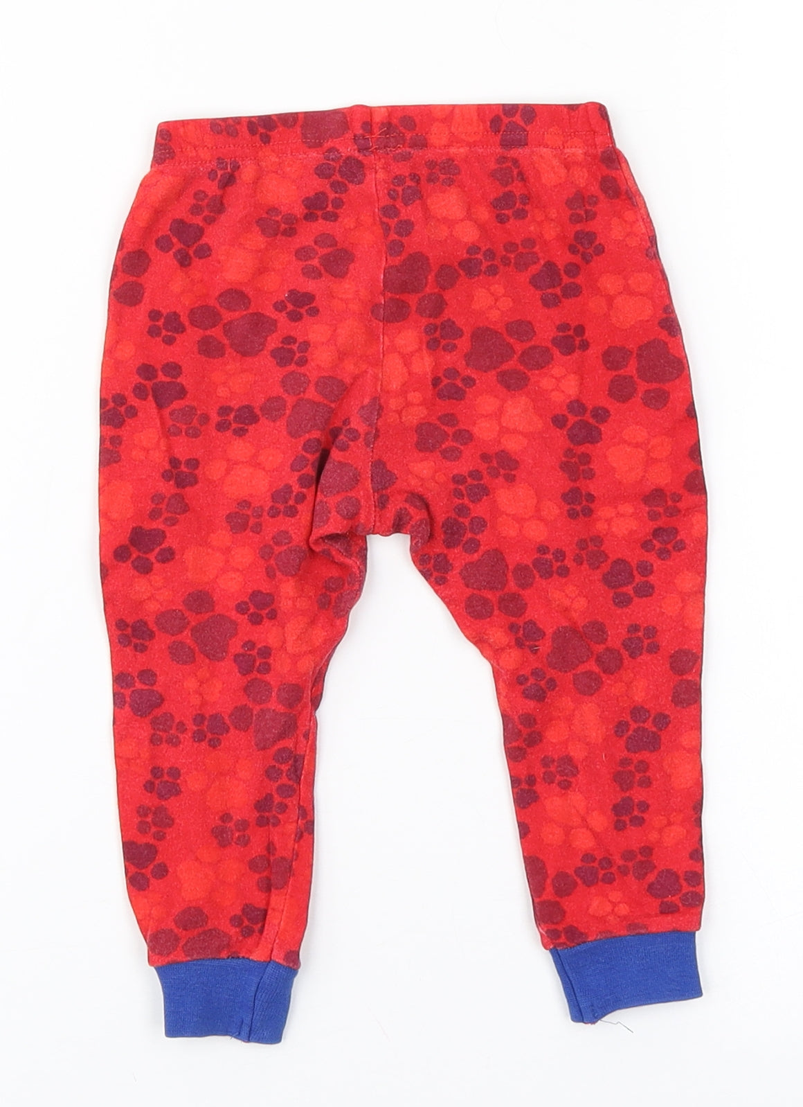 George Baby Red Animal Print Cotton Jogger Trousers Size 12-18 Months   - Paw Patrol