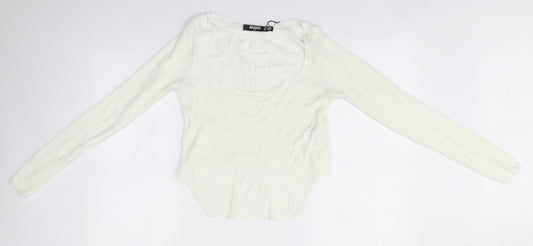 Womens UK Size 12 Missguided White Pullover Jumper
