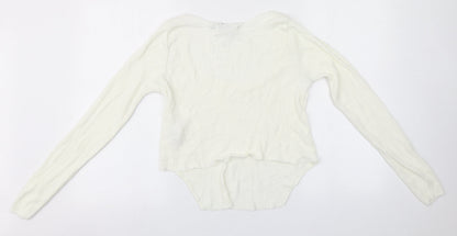 Womens UK Size 12 Missguided White Pullover Jumper