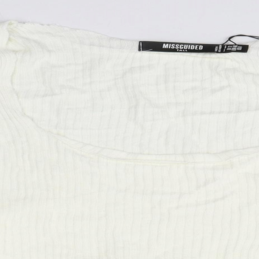 Womens UK Size 12 Missguided White Pullover Jumper