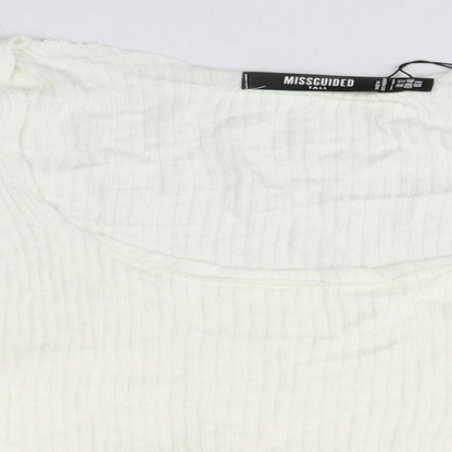 Womens UK Size 12 Missguided White Pullover Jumper