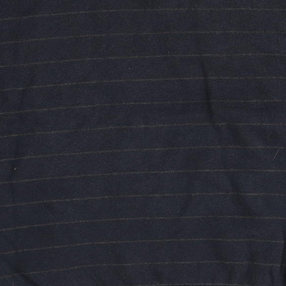 F&F Mens Red V-Neck Striped Cotton Pullover Jumper Size L