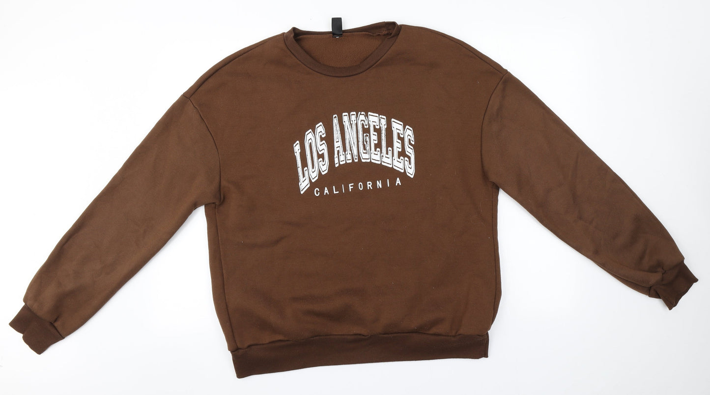 SheIn Womens Brown Round Neck  Polyester Pullover Jumper Size M   - Los Angeles